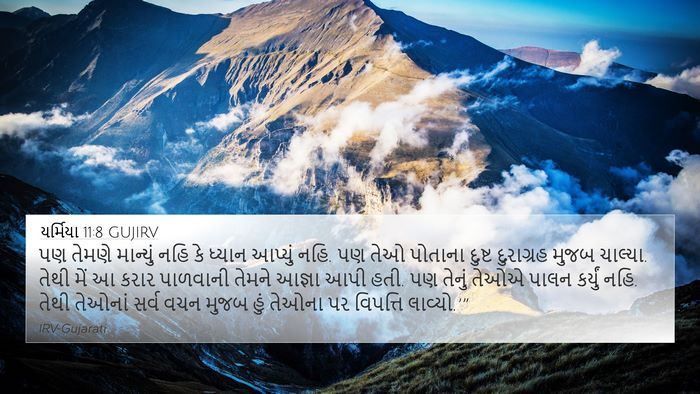 યર્મિયા 11:8 GUJIRV 4K Wallpaper - પણ તેમણે માન્યું - 4K Wallpaper Bible Verse
