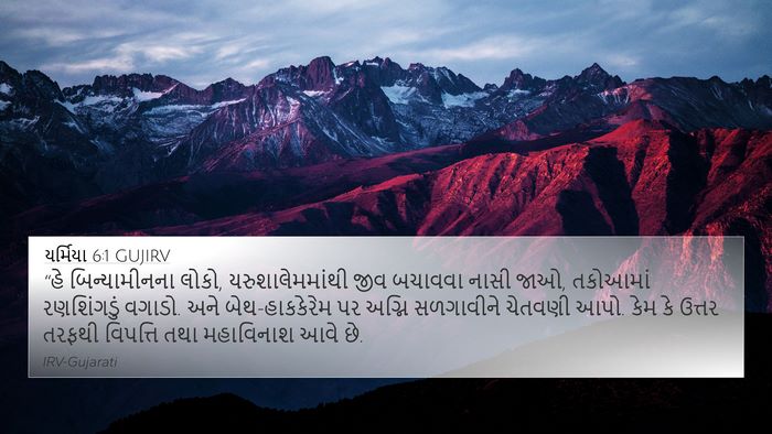 યર્મિયા 6:1 GUJIRV Bible Verse Image