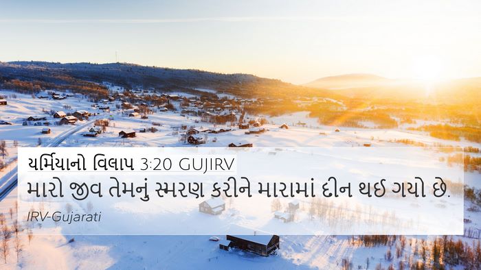 યર્મિયાનો વિલાપ 3:20 GUJIRV Bible Verse Image