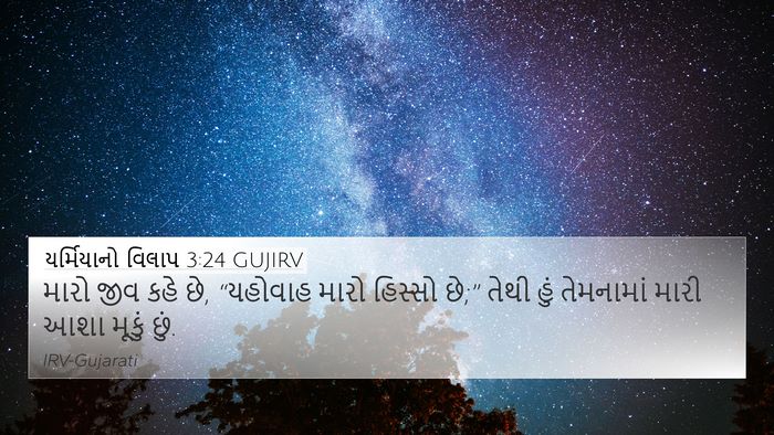 યર્મિયાનો વિલાપ 3:24 GUJIRV Bible Verse Image