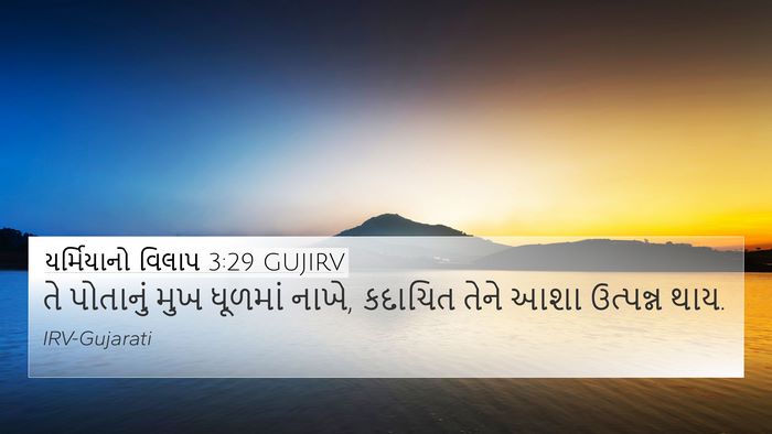 યર્મિયાનો વિલાપ 3:29 GUJIRV Bible Verse Image