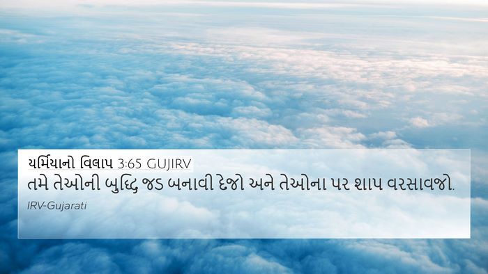 યર્મિયાનો વિલાપ 3:65 GUJIRV Bible Verse Image