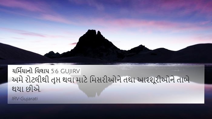 યર્મિયાનો વિલાપ 5:6 GUJIRV Bible Verse Image