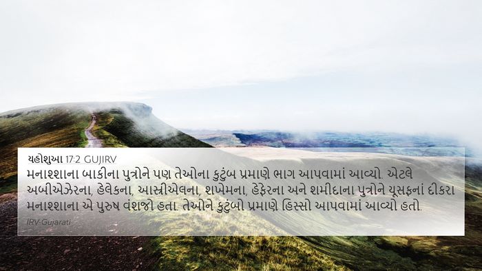 યહોશુઆ 17:2 GUJIRV Bible Verse Image