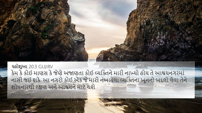 યહોશુઆ 20:3 GUJIRV 4K Wallpaper - કેમ કે કોઈ માણસ કે - 4K Wallpaper Bible Verse