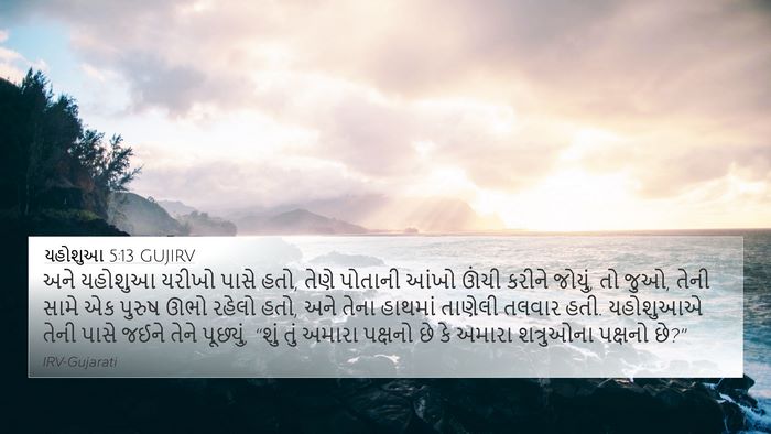 યહોશુઆ 5:13 GUJIRV Bible Verse Image