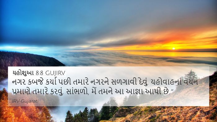 યહોશુઆ 8:8 GUJIRV Bible Verse Image