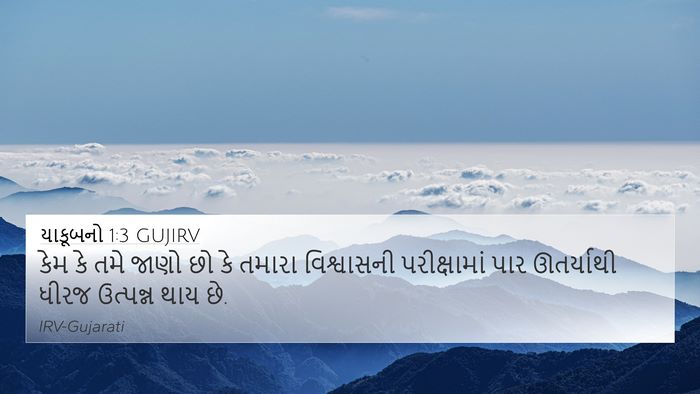 યાકૂબનો 1:3 GUJIRV Bible Verse Image