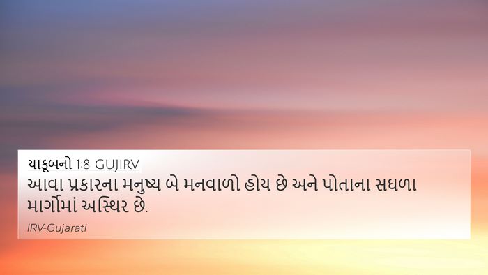 યાકૂબનો 1:8 GUJIRV Bible Verse Image