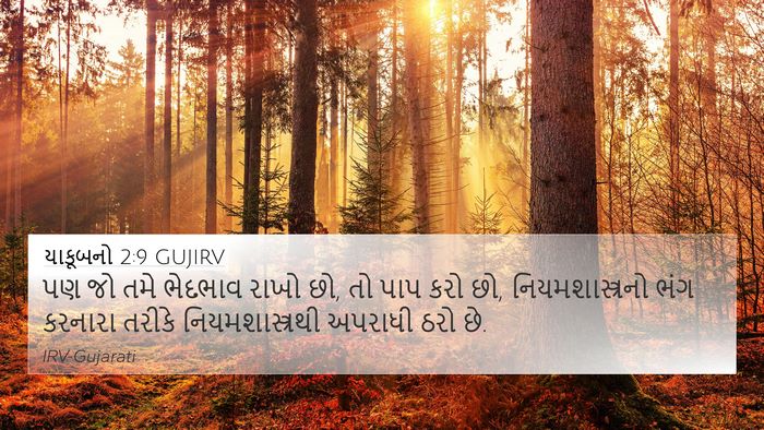 યાકૂબનો 2:9 GUJIRV Bible Verse Image