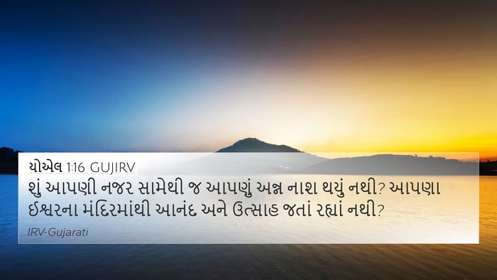 યોએલ 1:16 GUJIRV Bible Verse Image