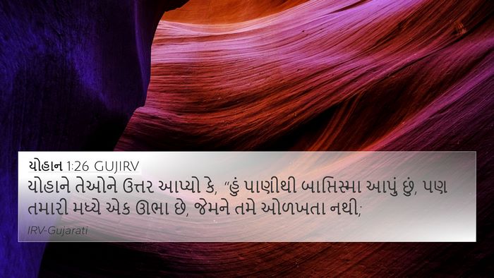 યોહાન 1:26 GUJIRV Bible Verse Image