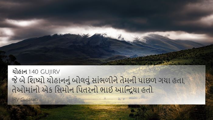 યોહાન 1:40 GUJIRV Bible Verse Image