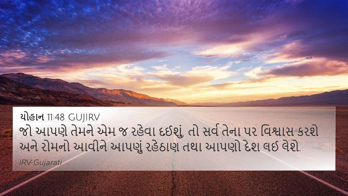 યોહાન 11:48 GUJIRV Bible Verse Image