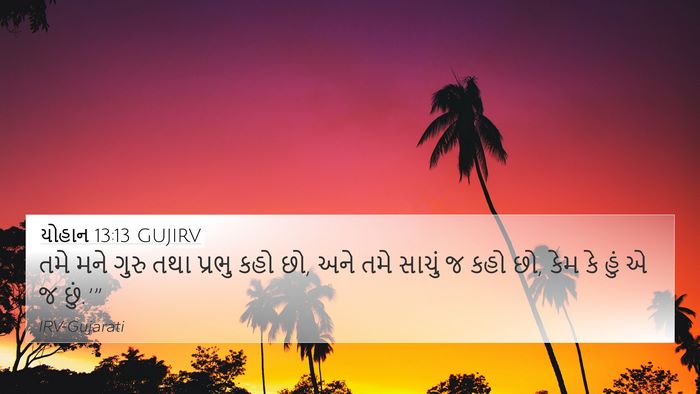 યોહાન 13:13 GUJIRV Bible Verse Image