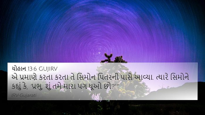 યોહાન 13:6 GUJIRV Bible Verse Image