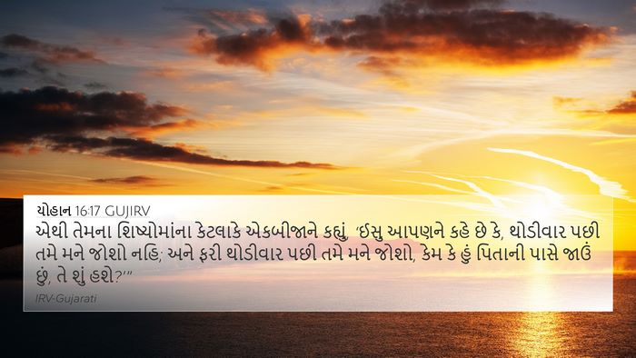 યોહાન 16:17 GUJIRV Bible Verse Image