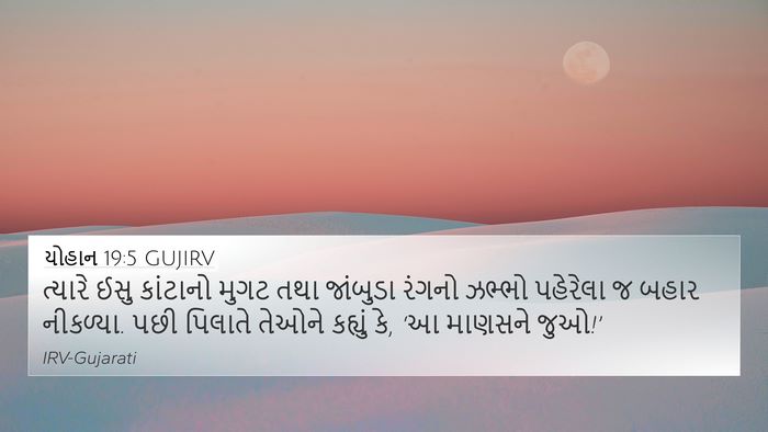 યોહાન 19:5 GUJIRV Bible Verse Image