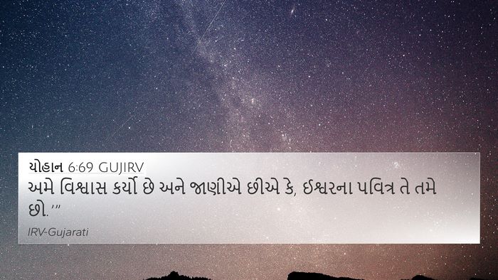 યોહાન 6:69 GUJIRV Bible Verse Image