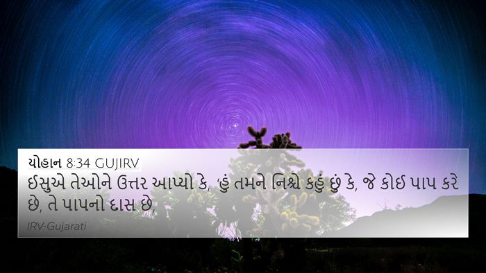 યોહાન 8:34 GUJIRV Bible Verse Image