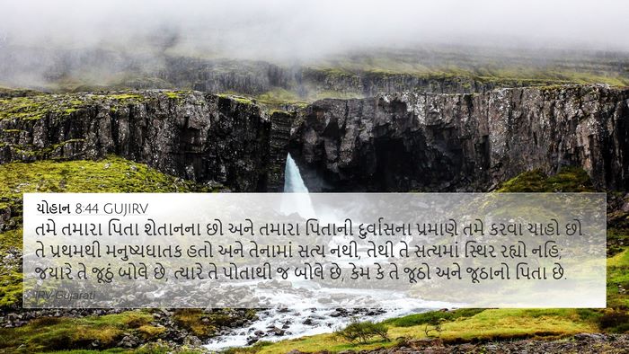 યોહાન 8:44 GUJIRV Bible Verse Image