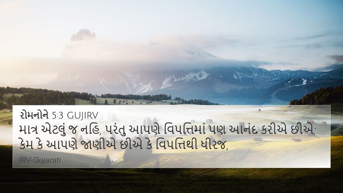 રોમનોને 5:3 GUJIRV Bible Verse Image