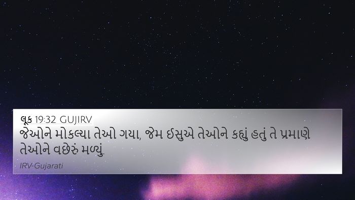લૂક 19:32 GUJIRV Bible Verse Image