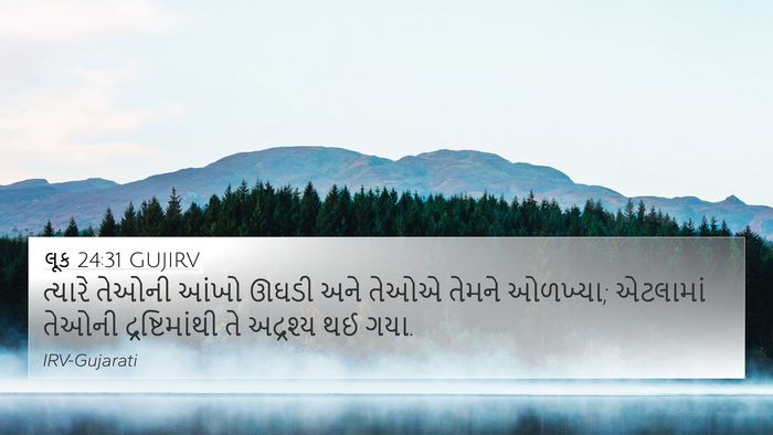 લૂક 24:31 GUJIRV Bible Verse Image