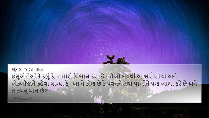 લૂક 8:25 GUJIRV Bible Verse Image