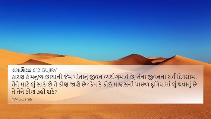 સભાશિક્ષક 6:12 GUJIRV Bible Verse Image