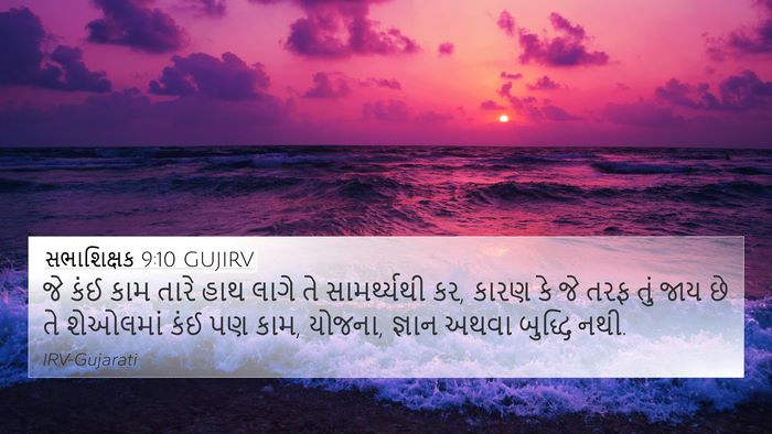 સભાશિક્ષક 9:10 GUJIRV Bible Verse Image