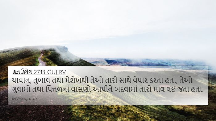 હઝકિયેલ 27:13 GUJIRV Bible Verse Image