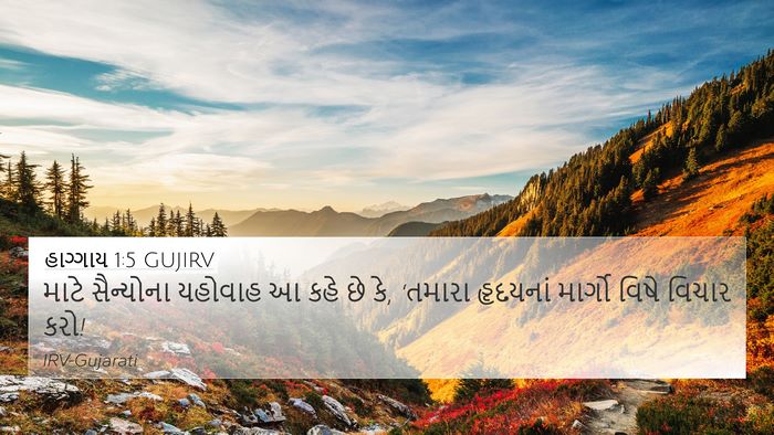 હાગ્ગાય 1:5 GUJIRV Bible Verse Image
