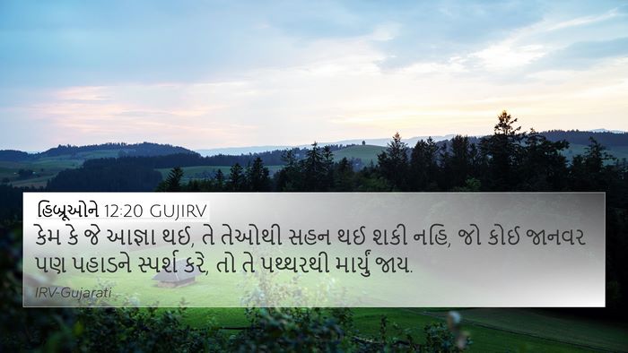 હિબ્રૂઓને 12:20 GUJIRV Bible Verse Image