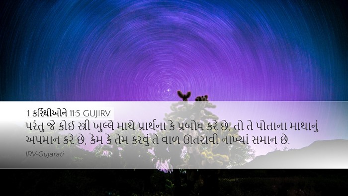 1 કરિંથીઓને 11:5 GUJIRV Bible Verse Image