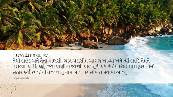1 કાળવૃતાંત 14:11 GUJIRV Bible Verse Image