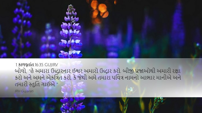 1 કાળવૃતાંત 16:35 GUJIRV Bible Verse Image