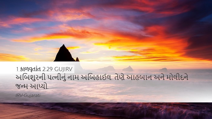 1 કાળવૃતાંત 2:29 GUJIRV Desktop Wallpaper - અબિશુરની પત્નીનું - Desktop Bible Verse Wallpaper
