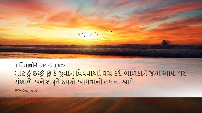 1 તિમોથીને 5:14 GUJIRV Bible Verse Image
