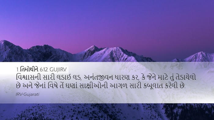 1 તિમોથીને 6:12 GUJIRV Bible Verse Image