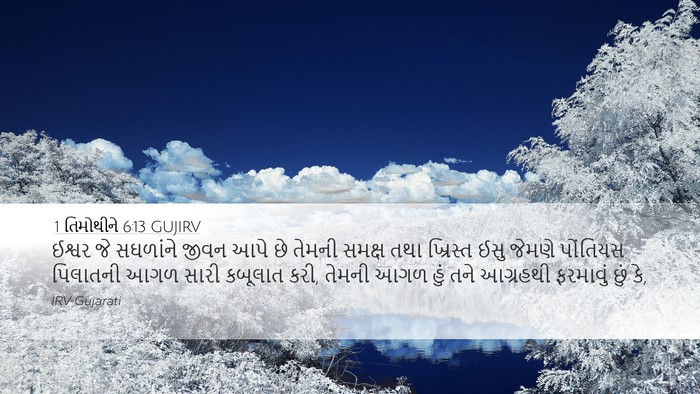 1 તિમોથીને 6:13 GUJIRV Bible Verse Image