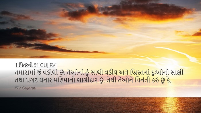 1 પિતરનો 5:1 GUJIRV Bible Verse Image