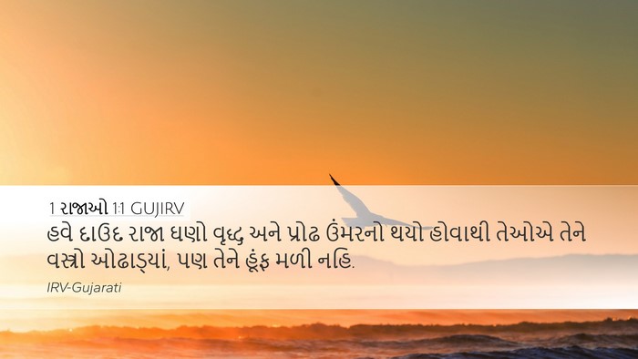 1 રાજાઓ 1:1 GUJIRV Bible Verse Image