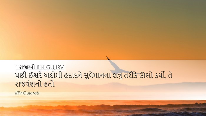 1 રાજાઓ 11:14 GUJIRV Bible Verse Image