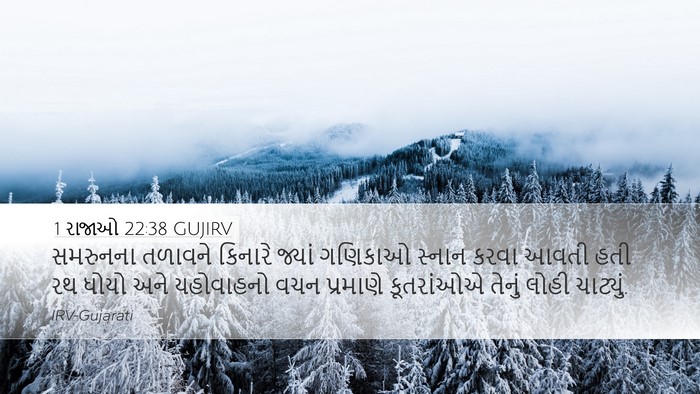 1 રાજાઓ 22:38 GUJIRV Bible Verse Image