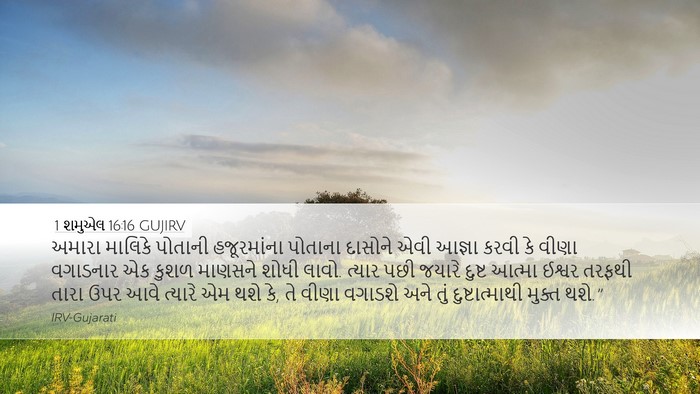 1 શમુએલ 16:16 GUJIRV Bible Verse Image