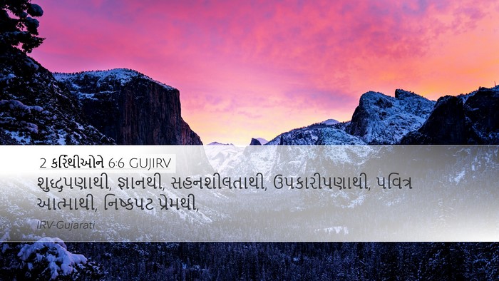 2 કરિંથીઓને 6:6 GUJIRV Bible Verse Image