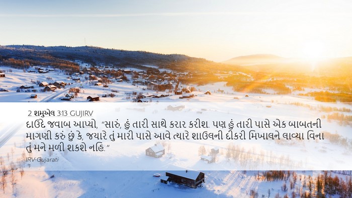 2 શમુએલ 3:13 GUJIRV Bible Verse Image