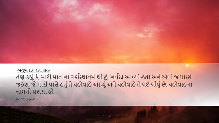 અયૂબ 1:21 GUJIRV Bible Verse Image