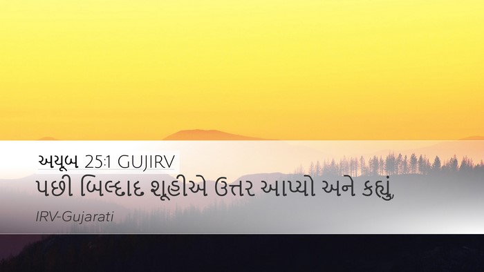 અયૂબ 25:1 GUJIRV Bible Verse Image